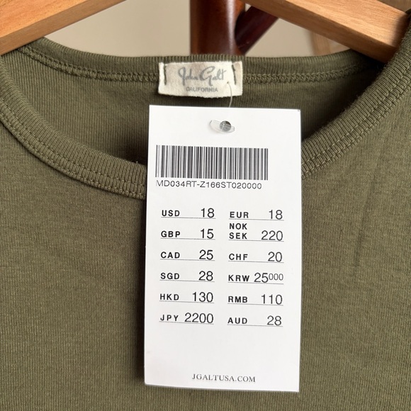 JOHN GALT GREEN BASIC TEE - Picture 2 of 2